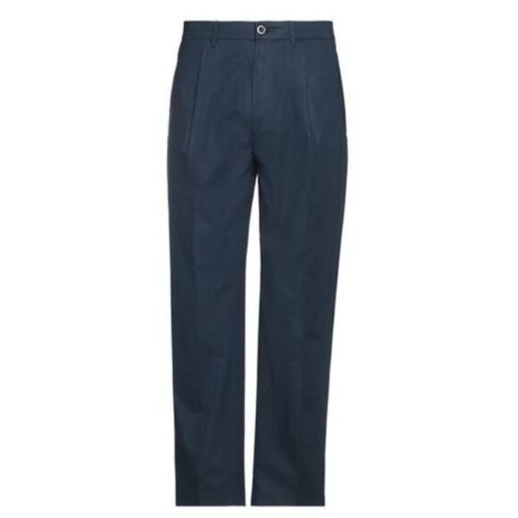 Department 5 Pleated Navy Blue High Waisted Straight Leg Regular Fit Pants 34x29 - Picture 3 of 10